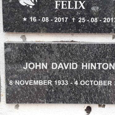 HINTON John David 1933-2018