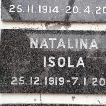 ISOLA Natalina 1919-2001