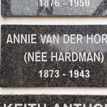 HORST Annie, van der nee HARDMAN 1873-1943