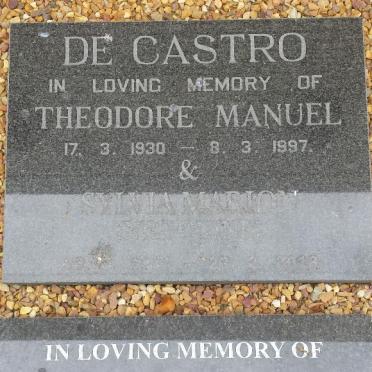 CASTRO Trevor Manuel, de 1930-1997 &amp; Sylvia Marion nee QUINE 1931-2013