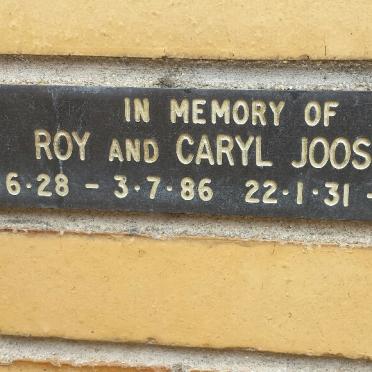 JOOSTEN Roy 1928-1986 &amp; Caryl 1931-1992