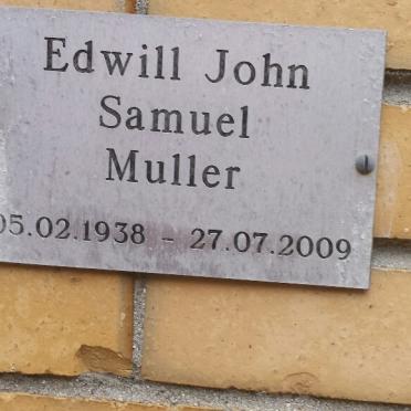 MULLER Edwill John Samuel 1938-2009