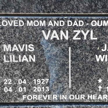 ZYL Jacobus Wilhelmus, van 1925-2008 &amp; Mavis Lilian 1927-2013