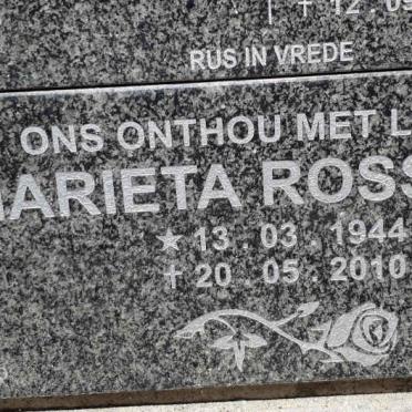 ROSSOUW Marieta 1944-2010