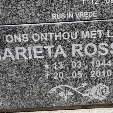 ROSSOUW Marieta 1944-2010