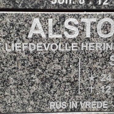 ALSTON Susan 1940-2015