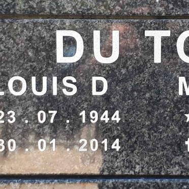 TOIT Louis D., du 1944-2014 &amp; Marieta E. 1946-