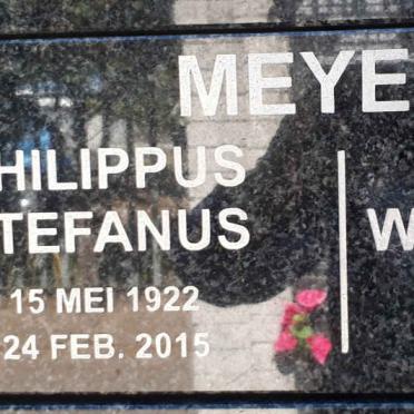 MEYER Philippus Stefanus 1922-2015 &amp; Cornelia Wilhelmina 1923-2017