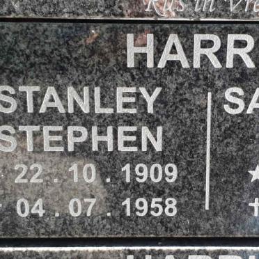 HARRIS Stanley Stephen 1909-1958 &amp; Sarah Maria Blanche 1907-1983