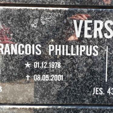 VERSTER Francois Phillipus 1978-2001