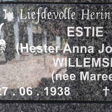 WILLEMSE Hester Anna Johanna nee MAREE 1938-2016