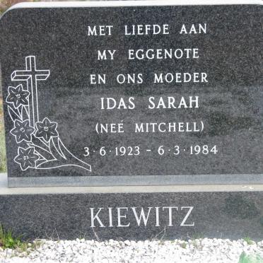 KIEWITZ Idas Sarah nee MITCHELL 1923-1984
