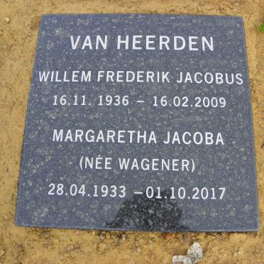 HEERDEN Willem Frederik Jacobus, van 1936-2009 &amp; Margaretha Jacoba WAGENER 1933-2017