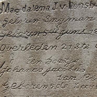 RENSBURG Magdalena, J.v. nee SNYMAN 1854-1895