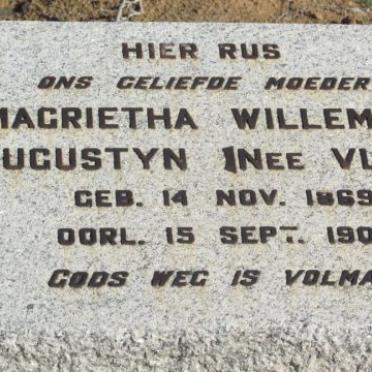 AUGUSTYN Magrietha Willemina nee VLOK 1869-1904