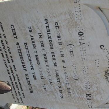 KARSTEN Hester Johanna Helena nee LUBBE 1828-1903