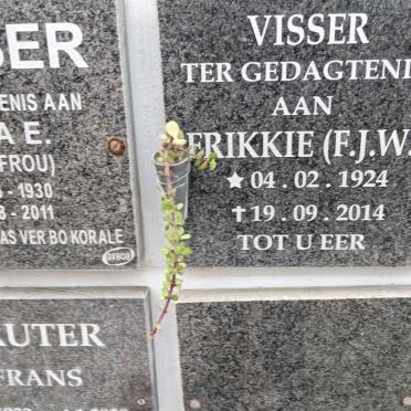 VISSER F.J.W. 1924-2014