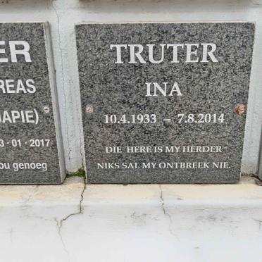 TRUTER Ina 1933-2014