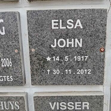 JOHN Elsa 1917-2012