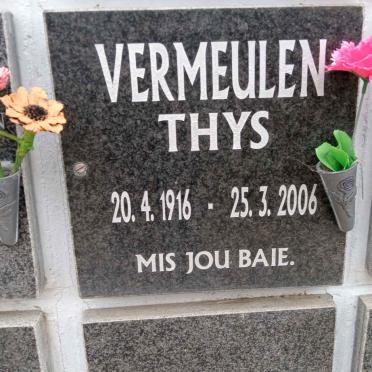 VERMEULEN Thys 1916-2006
