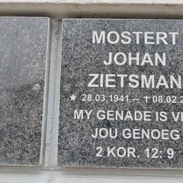 MOSTERT Johan Zietsman 1941-2012