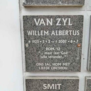 ZYL Willem Albertus, van 1925-2007