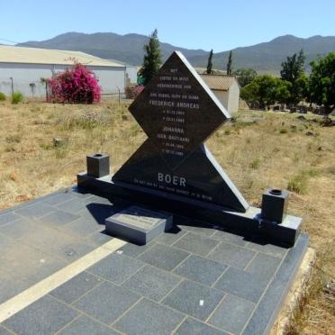 BOER Frederick Andreas 1904-1969 &amp; Johanna BASTIAAN 1906-1989