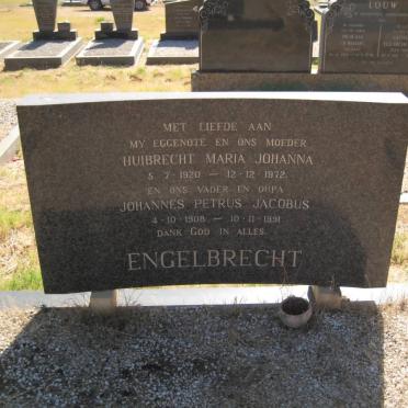 ENGELBRECHT Johannes Petrus Jacobus 1908-1991 &amp; Huibrecht Maria Johanna 1920-1972