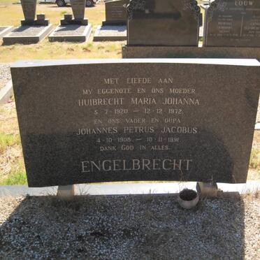 ENGELBRECHT Johannes Petrus Jacobus 1908-1991 &amp; Huibrecht Maria Johanna 1920-1972