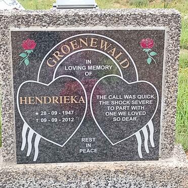 GROENEWALD Hendrieka 1947-2012