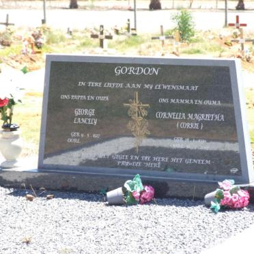 GORDON George Lancely 1927 - &amp; Cornelia Magrietha 1930-2007