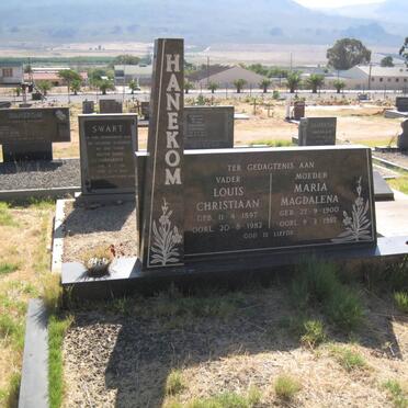 HANEKOM Louis Christiaan 1897-1982 &amp; Maria Magdalena 1900-1987