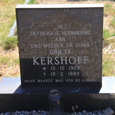 KERSHOFF Grieta 1909-1989