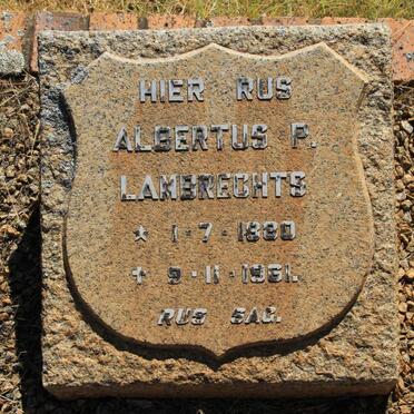 LAMBRECHTS Albertus P. 1880-1961