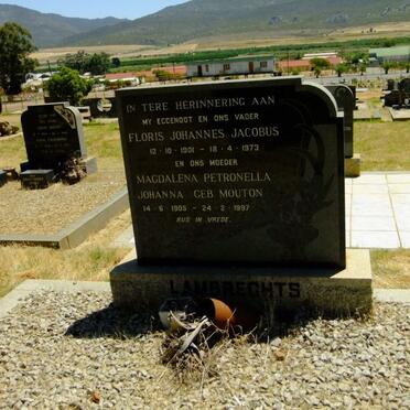 LAMBRECHTS Floris Johannes Jacobus 1901-1973 &amp; Magdalena Petronella Johanna MOUTON 1905-1997