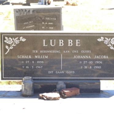 LUBBE Schalk Willem 1898-1967 &amp; Johanna Jacoba 1906-1980