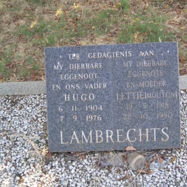 LAMBRECHTS Hugo 1904-1976 &amp; Lettie MOUTON 1918-1990