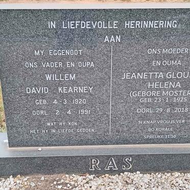 RAS Willem David Kearney 1920-1991 &amp; Jeanetta Gloudina Helena MOSTERT 1925-2018