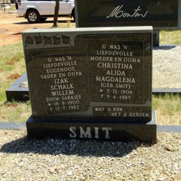 SMIT Izak Schalk Willem 1900-1982 &amp; Christina Alida Magdalena SMIT 1906-1985