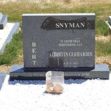 SNYMAN Albertus Gerhardus 1924-2006