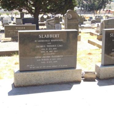 SLABBERT Jacobus Stefanus 1890-1963 &amp; Anna Jacoba Elizabeth BURGER 1906-1969