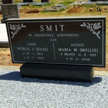 SMIT Petrus J. 1914-1990 &amp; Maria M. BRAND 1915-2008