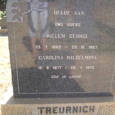 TREURNICH Willem George 1882-1967 &amp; Carolina Wilhelmina 1877-1970