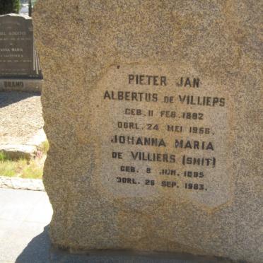 VILLIERS Pieter Jan Albertus, de 1892-1956 &amp; Johanna Maria SMIT 1895-1983