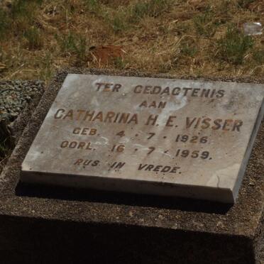 VISSER Catharina H.E. 1926-1959