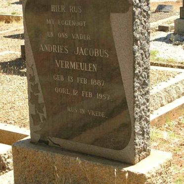 VERMEULEN Andries Jacobus 1887-1957