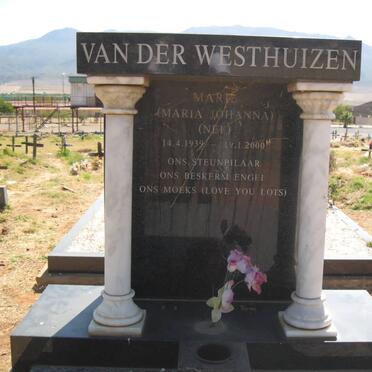 WESTHUIZEN Maria Johanna, van der nee NEL 1939-2000