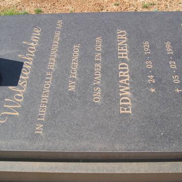 WOLSTENHOLME Edward Henry 1926-1996