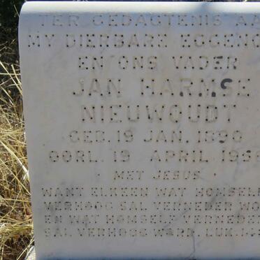 NIEUWOUDT Jan Harmse 1890-1956