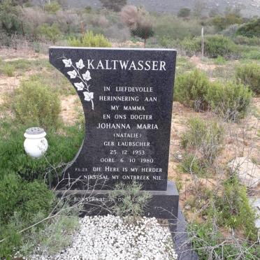 KALTWASSER Johanna Maria nee LAUBSCHER 1953-1980